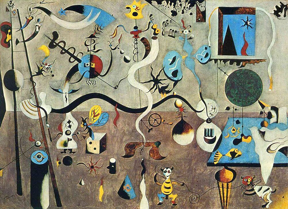 Carnival of Harlequin in Detail Joan Miro